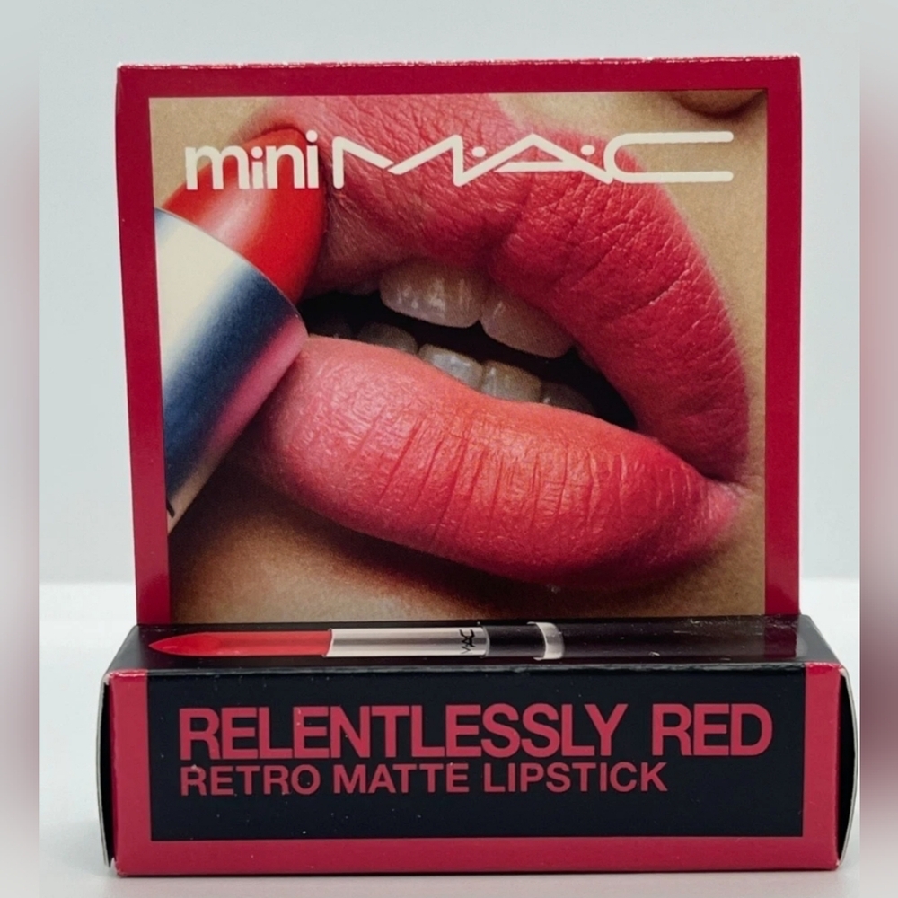 MAC Cosmetics Retro Matte Mini Lipstick Relentlessly Red Brand New In Box - Picture 7 of 8